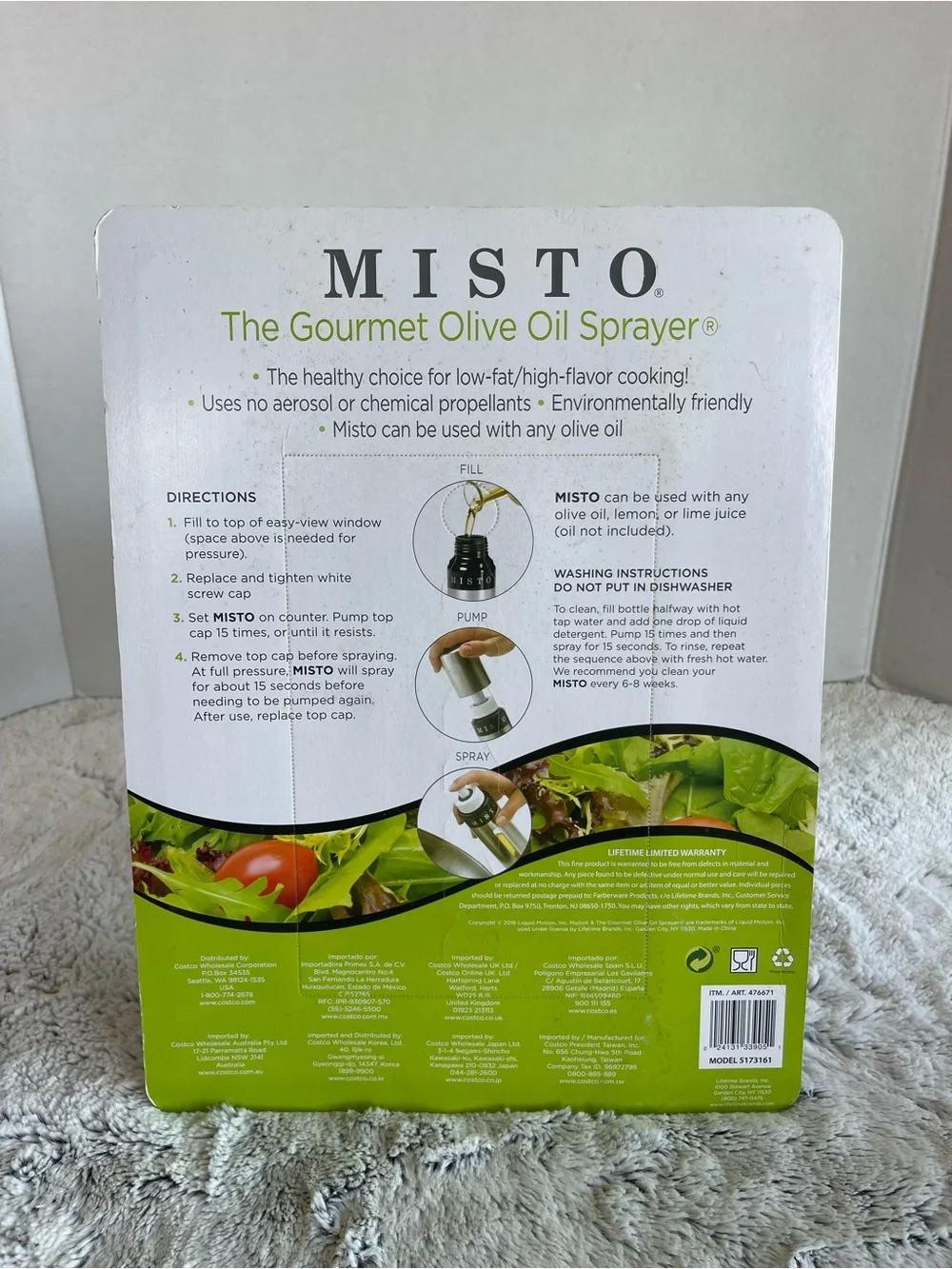 Misto Gourmet Aluminum Olive Oil Sprayer Set of 2